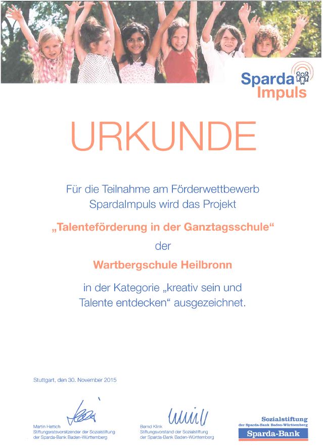 Wartbergschule Heilbronn Belohnt